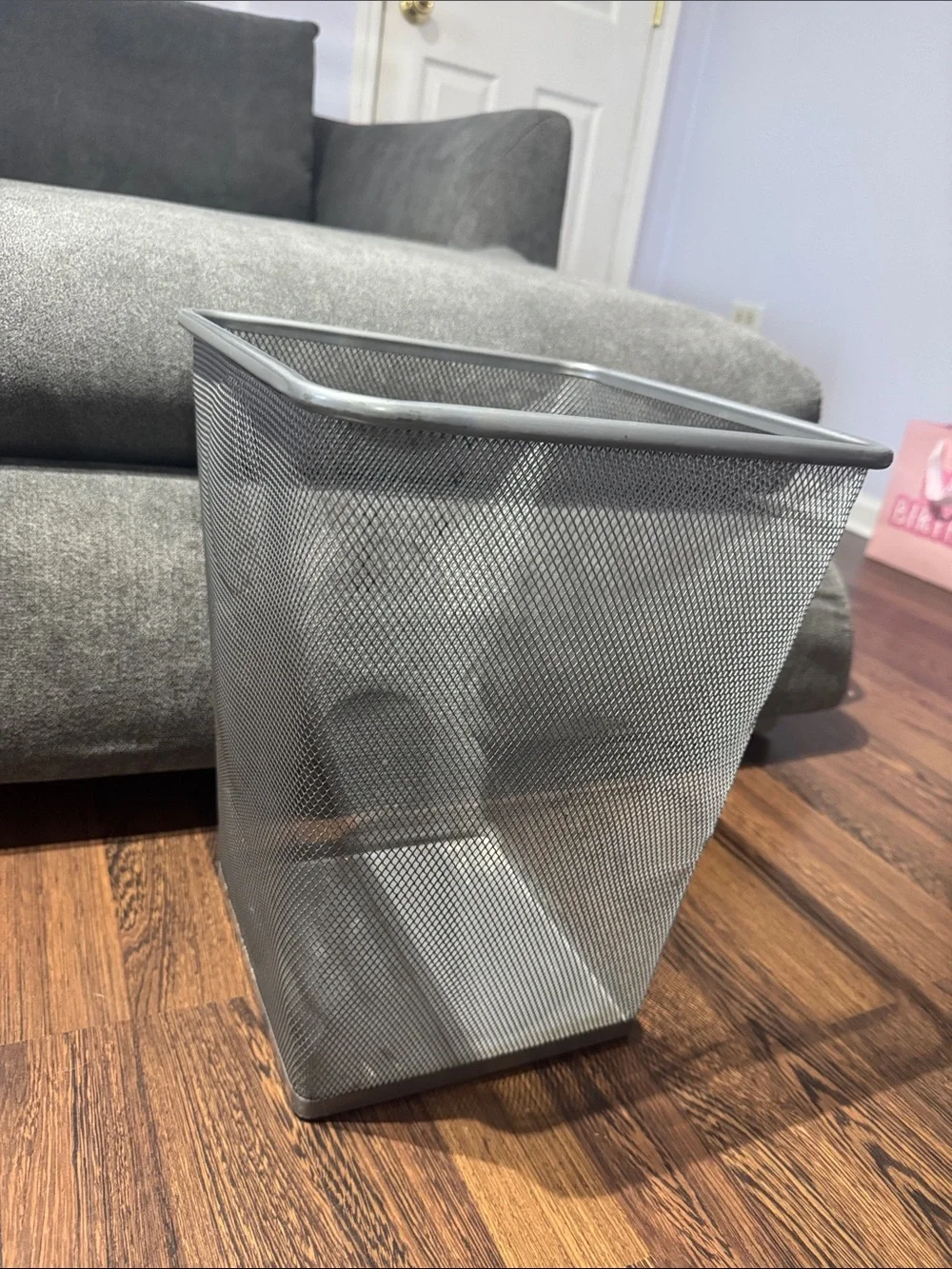 Mesh Wastebasket - Gray